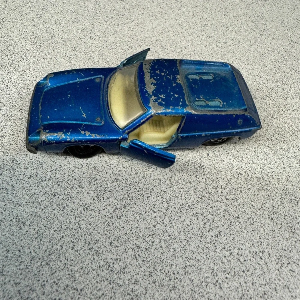 Vintage 1969 Matchbox Lesney No. 5 Lotus Europa Blue Diecast Model Car